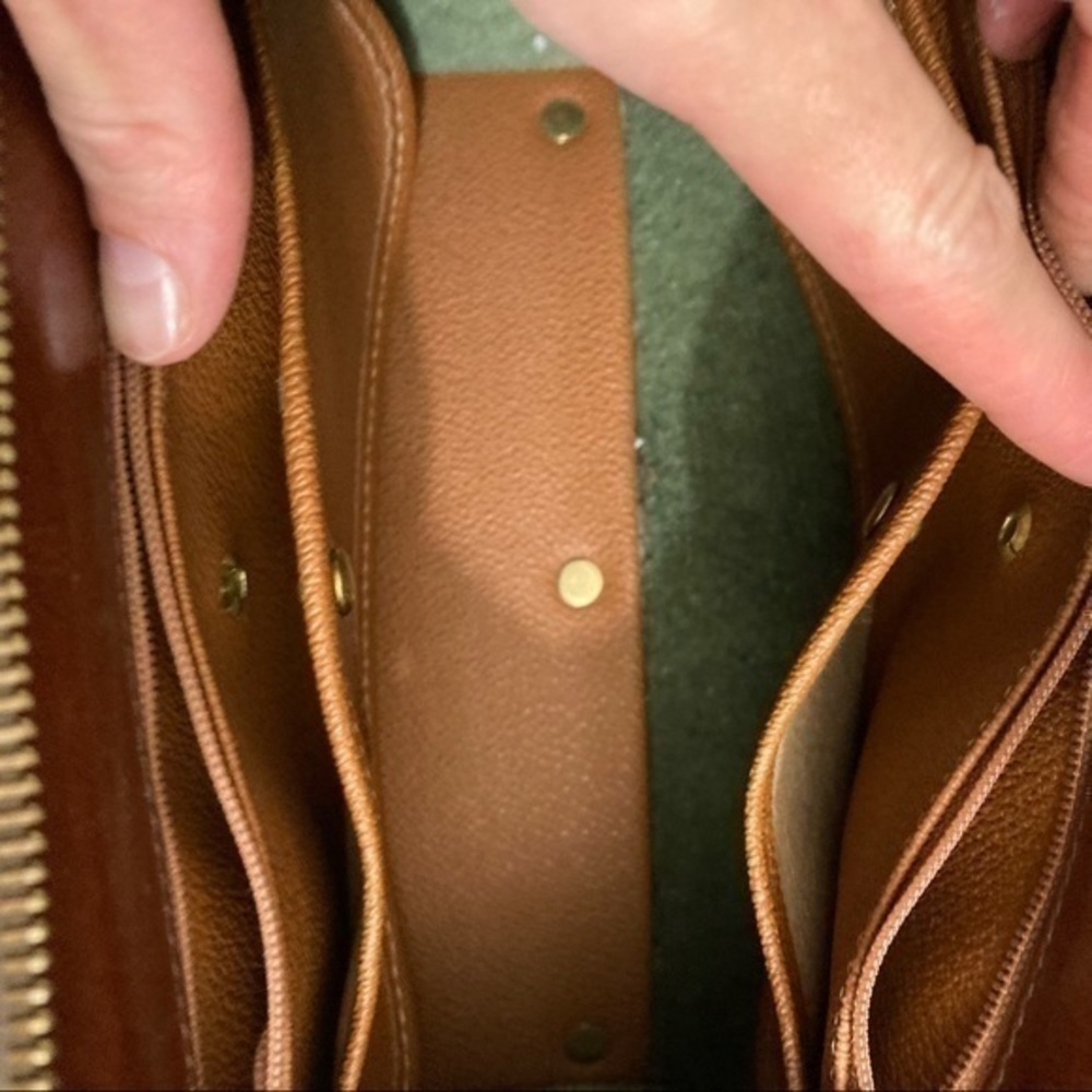 Dooney and Bourke A6 AWL rare green brown all weather leather satchel 2way bag - Picture 8 of 9